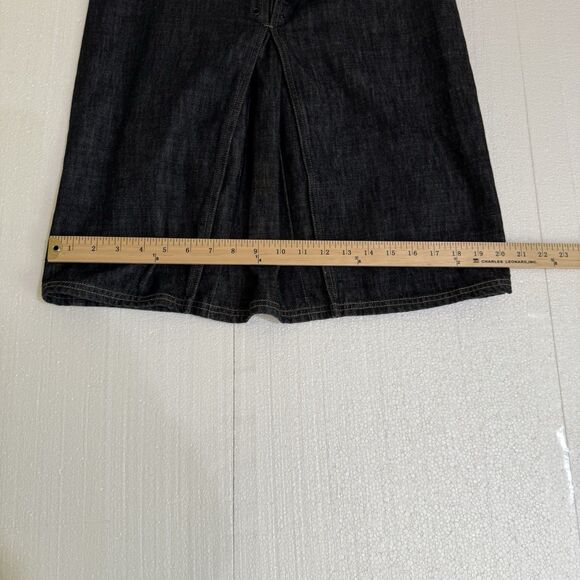 Gucci Denim Skirt with Lace-Up Front Detail Size 44 Dark Denim Missing Laces - Picture 10 of 13